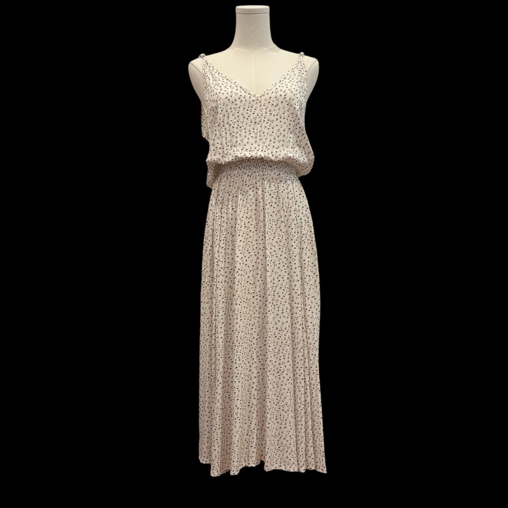 Soft White Floral Midi Dress |Adjustable Straps |Small |Like New |Light/Flowy